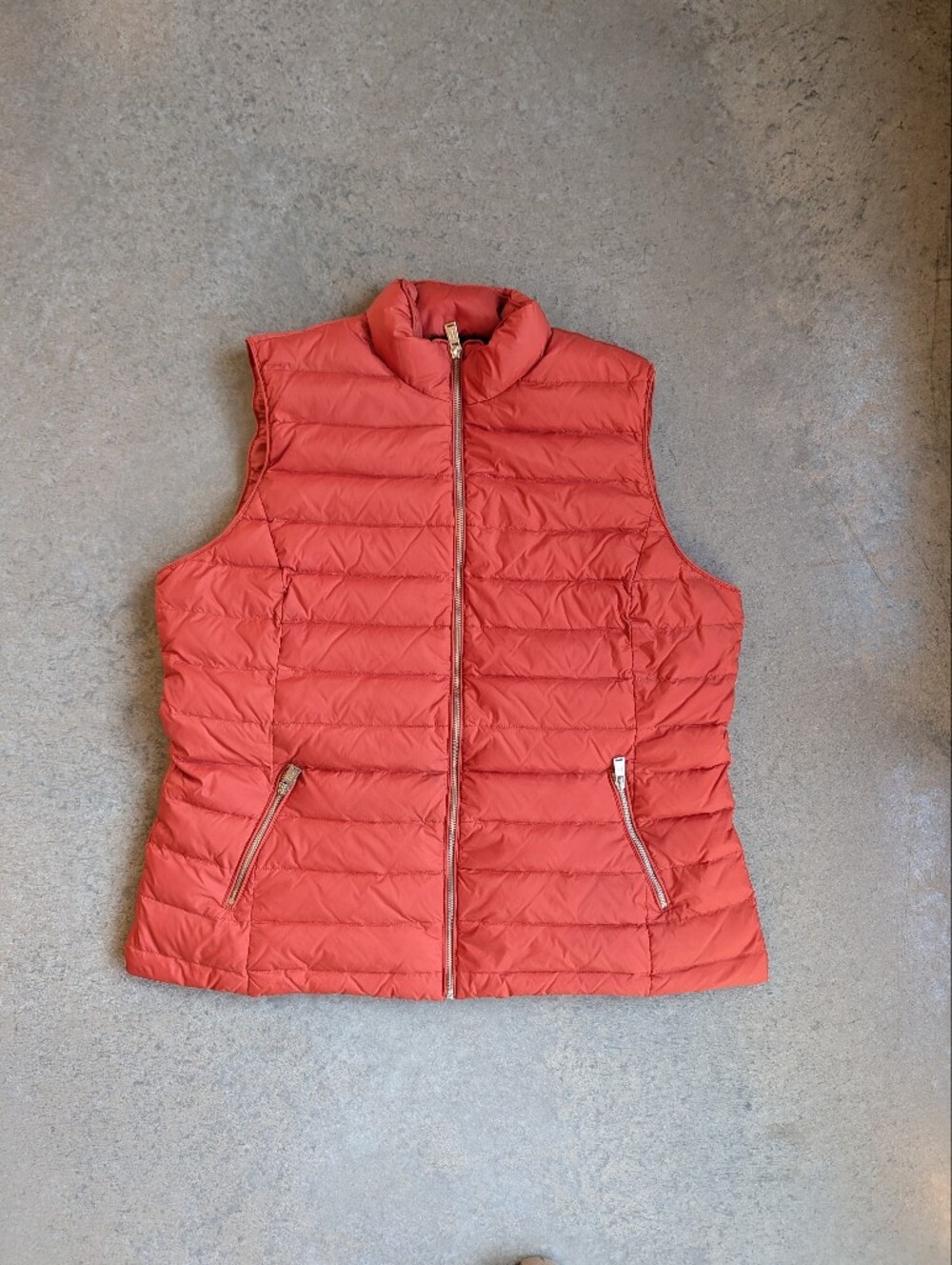 Pendleton Duck Down Rust Orange Puffer Vest Women's XL